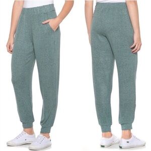 YOUNG, FABULOUS & BROKE Green Soft Knit Lounge Joggers